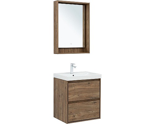 Тумба под раковину Aquanet Милан 60 336377 подвесная Дуб рустикальный