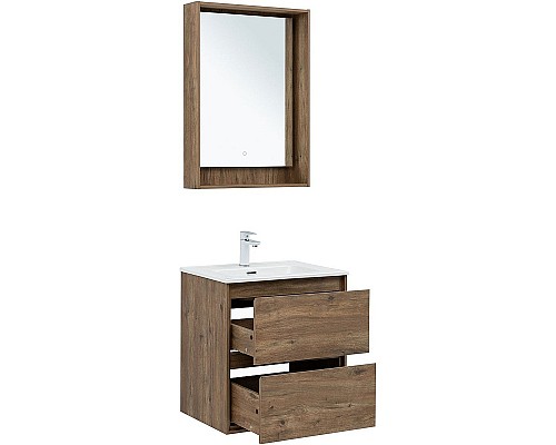 Тумба под раковину Aquanet Милан 60 336377 подвесная Дуб рустикальный