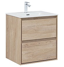 Тумба под раковину Aquanet Милан 60 336382 подвесная Дуб светлый