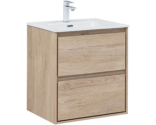 Тумба под раковину Aquanet Милан 60 336382 подвесная Дуб светлый