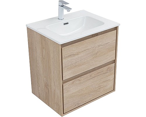 Тумба под раковину Aquanet Милан 60 336382 подвесная Дуб светлый