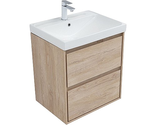Тумба под раковину Aquanet Милан 60 336382 подвесная Дуб светлый