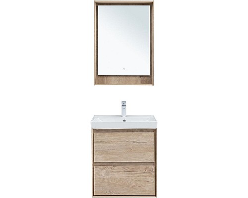 Тумба под раковину Aquanet Милан 60 336382 подвесная Дуб светлый