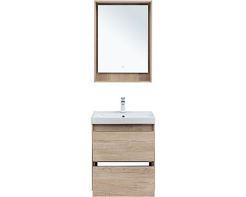 Тумба под раковину Aquanet Милан 60 336382 подвесная Дуб светлый