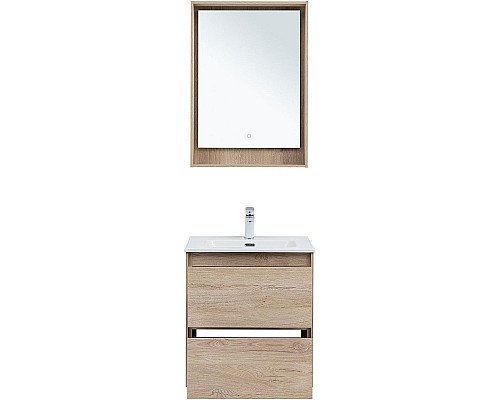 Тумба под раковину Aquanet Милан 60 336382 подвесная Дуб светлый