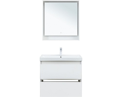 Тумба под раковину Aquanet Милан 80 336369 подвесная Белый глянец