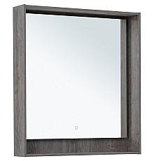 Зеркало Aquanet Милан 80 336395 с подсветкой Дуб рошелье с сенсорным выключателем