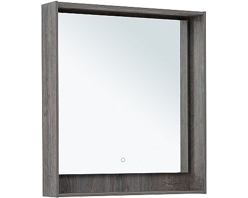 Зеркало Aquanet Милан 80 336395 с подсветкой Дуб рошелье с сенсорным выключателем