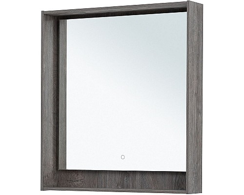 Зеркало Aquanet Милан 80 336395 с подсветкой Дуб рошелье с сенсорным выключателем