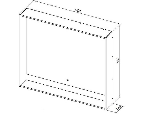Зеркало Aquanet Милан 100 336396 с подсветкой Дуб рошелье с сенсорным выключателем