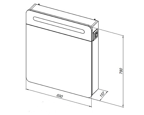 Зеркальный шкаф Aquanet Лукка 70 178955 с подсветкой Белый глянцевый