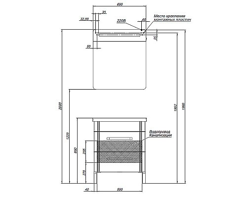 Зеркальный шкаф Aquanet Лукка 70 178955 с подсветкой Белый глянцевый