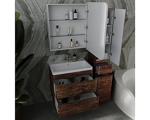 Тумба под раковину Style Line Атлантика 70 Люкс Plus СС-00002340 подвесная Старое дерево