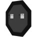 Зеркало Evoform Octagon 67x67 в багетной раме - Состаренная бронза с орнаментом 120 мм