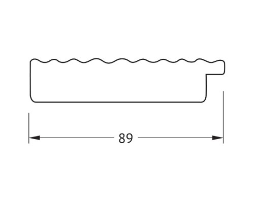 Зеркало Evoform Octagon 61x61 BY 7408 в багетной раме - Красная волна 89 мм