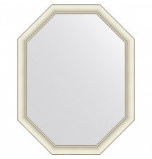 Зеркало Evoform Octagon 91x71 в багетной раме - Белый с серебром 60 мм