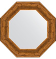 Зеркало Evoform Octagon 64х64 в багетной раме - Травленая бронза 99 мм
