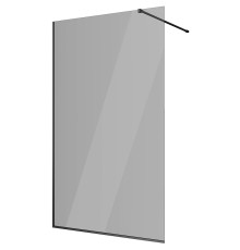 Душевая перегородка Berges Sky Black 80х200 064012 профиль Черный матовый стекло тонированное