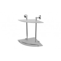 Стеклянная полка двойная