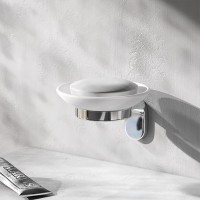 Стеклянная мыльница с настенным держателем