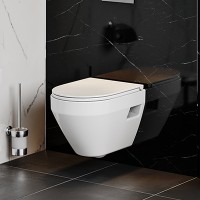 Унитаз подвесной, с сиденьем