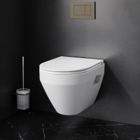 Комплект: инсталляция с подвесным унитазом, с сиденьем и клавишей