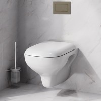 Комплект: инсталляция с подвесным унитазом безободковым FlashClean, с сиденьем и клавишей