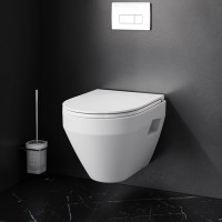 Комплект: Инсталляция с подвесным унитазом FlashClean, с сиденьем микролифт и клавишей