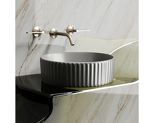 Раковина-чаша накладная Ceramicanova антрацит матовый Element 360x360x115