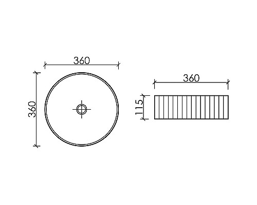 Раковина-чаша накладная Ceramicanova антрацит матовый Element 360x360x115
