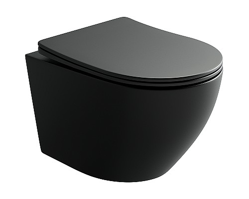 Подвесной унитаз Ceramicanova Uno Rimless черный