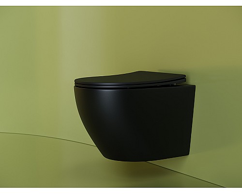 Подвесной унитаз Ceramicanova Uno Rimless черный