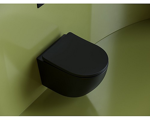 Подвесной унитаз Ceramicanova Uno Rimless черный