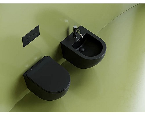 Подвесной унитаз Ceramicanova Uno Rimless черный