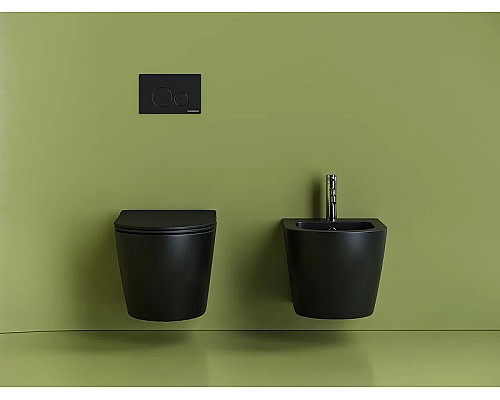 Подвесной унитаз Ceramicanova Uno Rimless черный