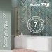 Шторка на ванну WasserKRAFT Aisch 80 профиль Матовое золото стекло прозрачное