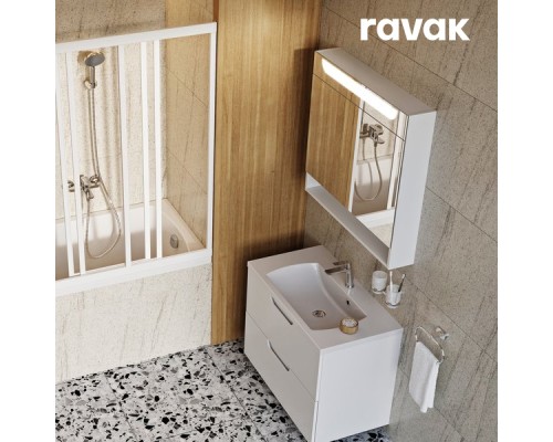 Комплект мебели (Зеркало + Раковина + Тумба) Ravak 70508059SET CLASSIC II 600 БЕЛЫЙ