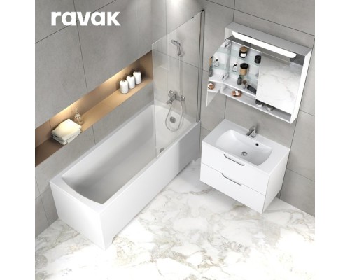 Комплект мебели (Зеркало + Раковина + Тумба) Ravak 70508059SET CLASSIC II 600 БЕЛЫЙ