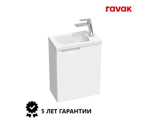 Комплект мебели (Раковина, правая + Тумба) Ravak CLASSIC II 400 БЕЛЫЙ, ПРАВЫЙ