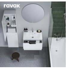Комплект мебели (Зеркало + Раковина + Тумба + Шкаф, правый) Ravak CLASSIC II 700 БЕЛЫЙ