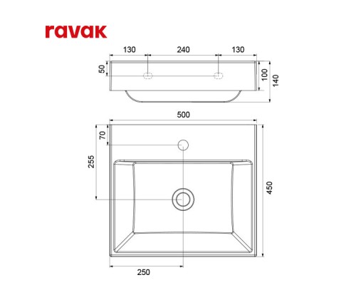 Комплект мебели (Раковина + Тумба) Ravak NATURAL 500 БЕЛЫЙ