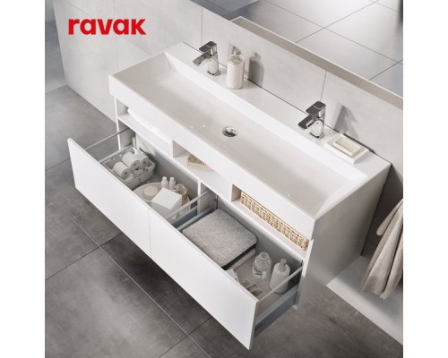 Комплект мебели (Зеркало + Раковина + Тумба + Шкаф) Ravak 70508076SET NATURAL 500 БЕЛЫЙ