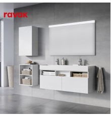 Комплект мебели (Зеркало + Раковина + Тумба + Шкаф) Ravak NATURAL 500 БЕЛЫЙ
