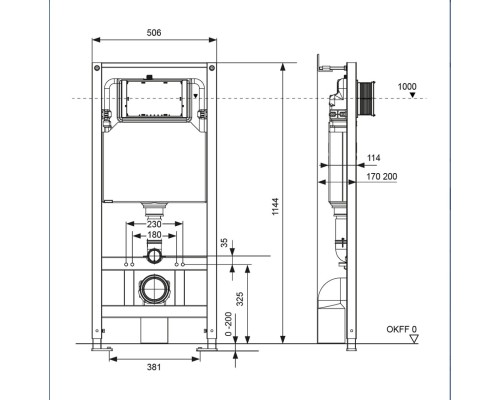 Комплект 5 в 1: Инсталляция S401111 + Унитаз OVOTD2210