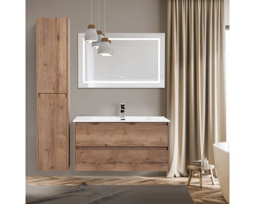 Зеркало BelBagno Kraft 108.5 с подсветкой с подогревом Сатин с сенсорным выключателем