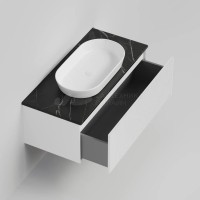 Столешница La Fenice Granite Black Olive Light Lappato Terra 100 см Черная