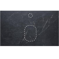 Столешница La Fenice Granite Black Olive Light Lappato Terra 80 см Черная