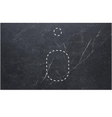 Столешница La Fenice Granite Black Olive Light Lappato Terra 80 см Черная