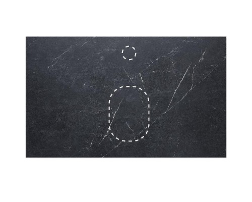 Столешница La Fenice Granite Black Olive Light Lappato Terra 80 см Черная