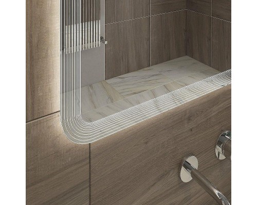 Зеркало Cezares Duet 100 CZR-SPC-DUET-1000-800-LED-TCH с подсветкой с лазерной гравировкой и сенсорным выключателем